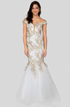 Mermaid Floor Length Dropped Waistline Off the Shoulder Sheer Fitted Pleated Wrap Open-Back Back Zipper Evening Dress