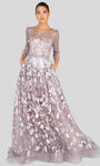 Lace Sweetheart Natural Waistline Jeweled Embroidered Sheer Back Zipper Illusion Beaded Cutout Dress with a Court Train