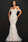 Off the Shoulder Natural Waistline Back Zipper Fitted 2011 Mermaid Sweetheart Evening Dress/Pageant Dress with a Brush/Sweep Train