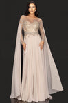 A-line Illusion Beaded Pleated Keyhole Jeweled Sheer Back Zipper Bateau Neck Sweetheart Long Sleeves 2011 Natural Waistline Mother-of-the-Bride Dress with a Brush/Sweep Train