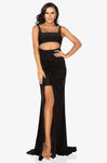 Sheath Scoop Neck 2011 Ruched Fitted Slit Cutout Natural Waistline Sleeveless Sheath Dress/Prom Dress with a Brush/Sweep Train