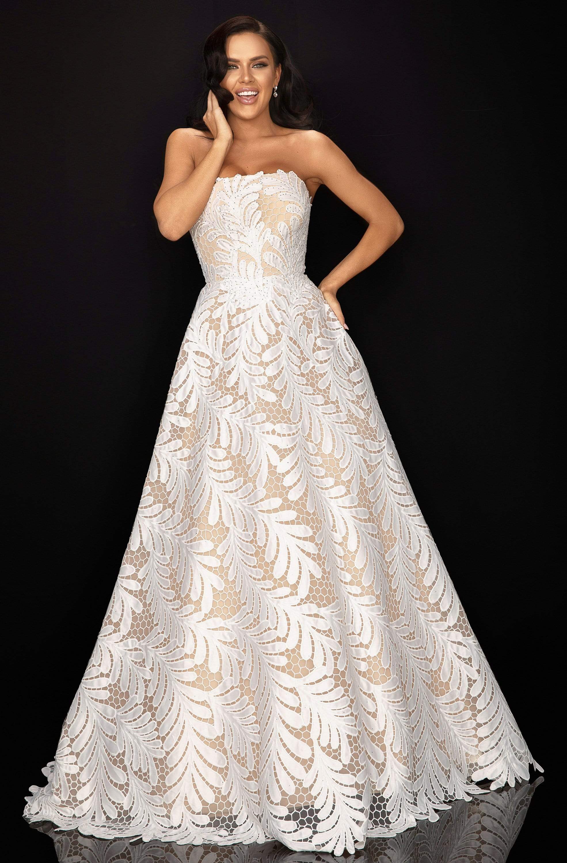 Terani Couture - 2011P1183 Strapless Straight Across Ballgown
