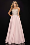 Sophisticated A-line Strapless Floor Length Natural Waistline Fall 2011 Pleated Gathered Beaded Fitted Back Zipper Open-Back Sweetheart Evening Dress/Prom Dress with a Brush/Sweep Train