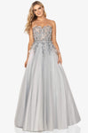 Strapless Sweetheart Natural Waistline Open-Back Beaded Applique Back Zipper 2011 Floor Length Floral Print Prom Dress with a Brush/Sweep Train