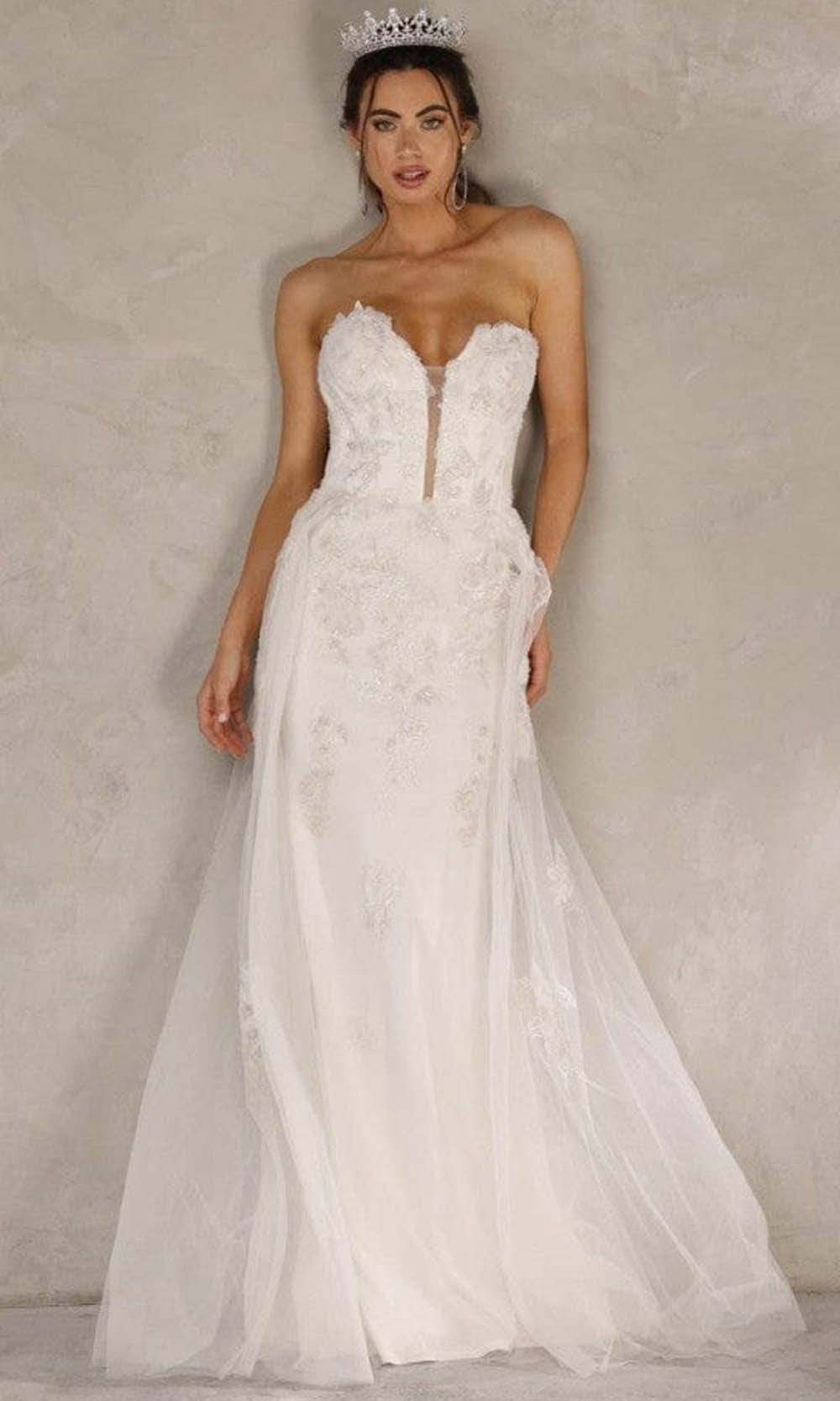 Terani Couture - 2111P4055 Beaded Overskirt Bridal Gown
