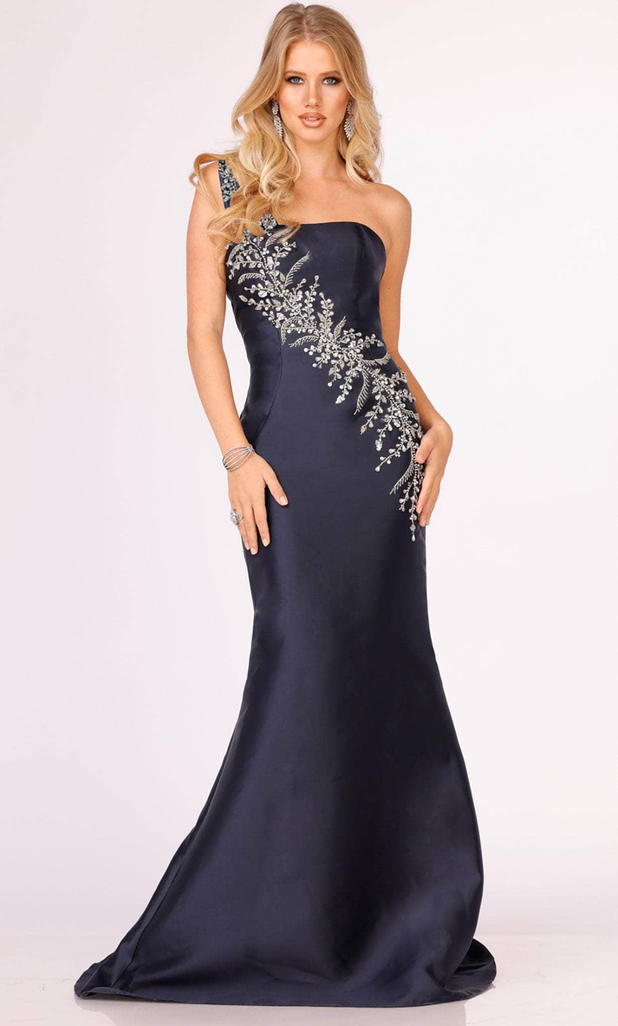 Terani Couture 231P0176 - One Sleeve Embellished Evening Gown
