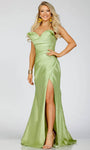 Strapless Sheath Natural Waistline Taffeta Slit Back Zipper Draped Open-Back Ruched Sheath Dress/Evening Dress/Prom Dress with a Brush/Sweep Train