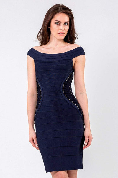 Terani Couture - Dashing Bandage Off-Shoulder Dress 1523C0322