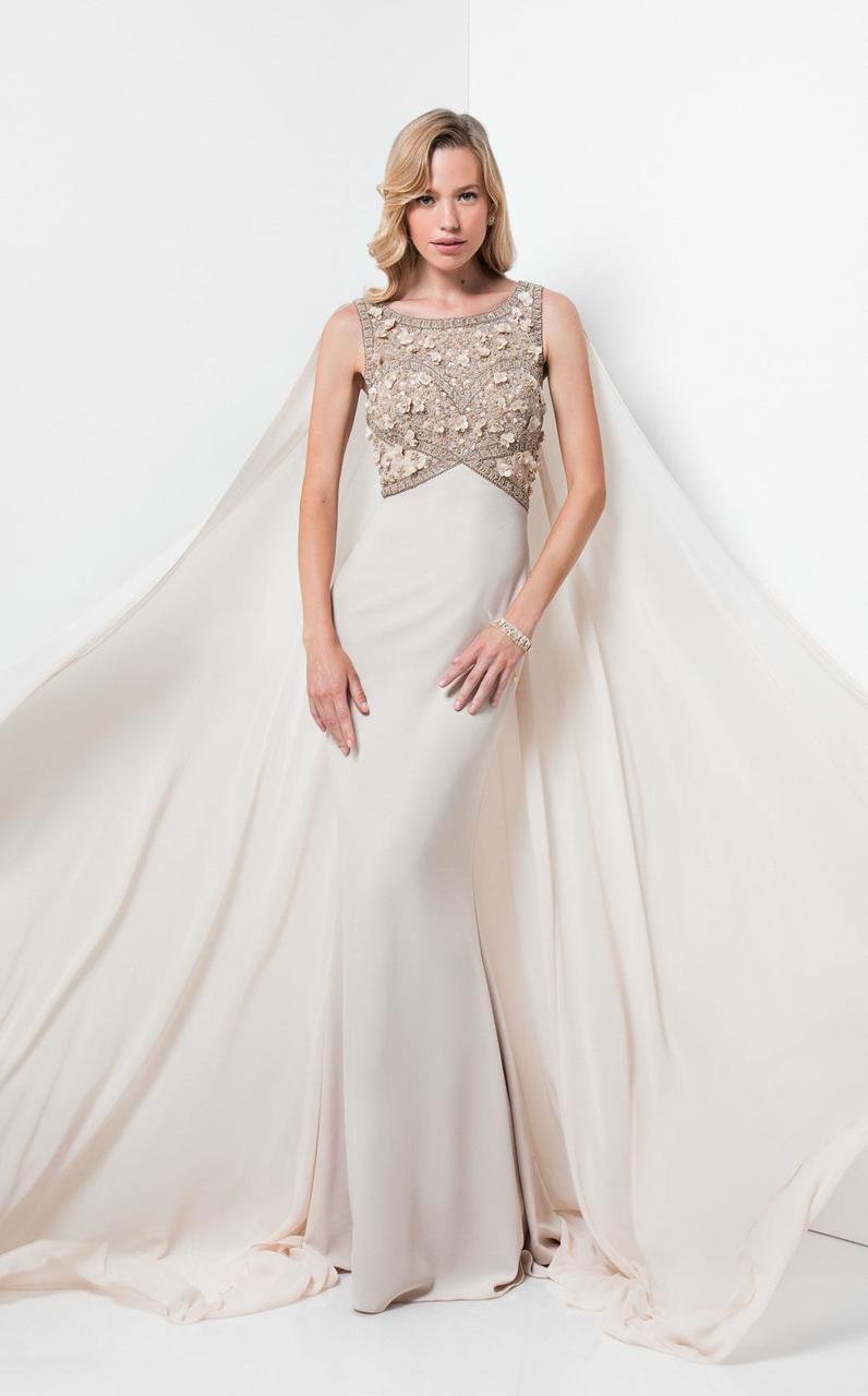 Terani Couture - Reigning Beaded Bateau Neck Mermaid Dress 1713M3460
