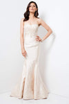 Strapless Sweetheart Mermaid Natural Waistline Beaded Dress