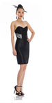 Strapless Cocktail Above the Knee Sheath Back Zipper Open-Back Fitted Sweetheart Natural Waistline Sheath Dress