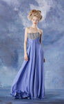 A-line Strapless Empire Waistline Straight Neck Beaded Fitted Evening Dress