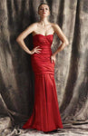 Strapless Sweetheart Natural Waistline Mermaid Ruched Pleated Dress