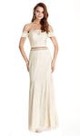 Natural Waistline Fitted Applique Off the Shoulder Sheath Floor Length Lace Sheath Dress/Prom Dress