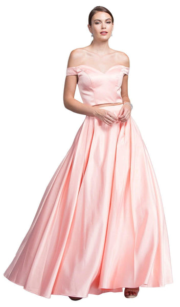 Floor Length Natural Waistline Off the Shoulder Back Zipper Evening Dress/Prom Dress