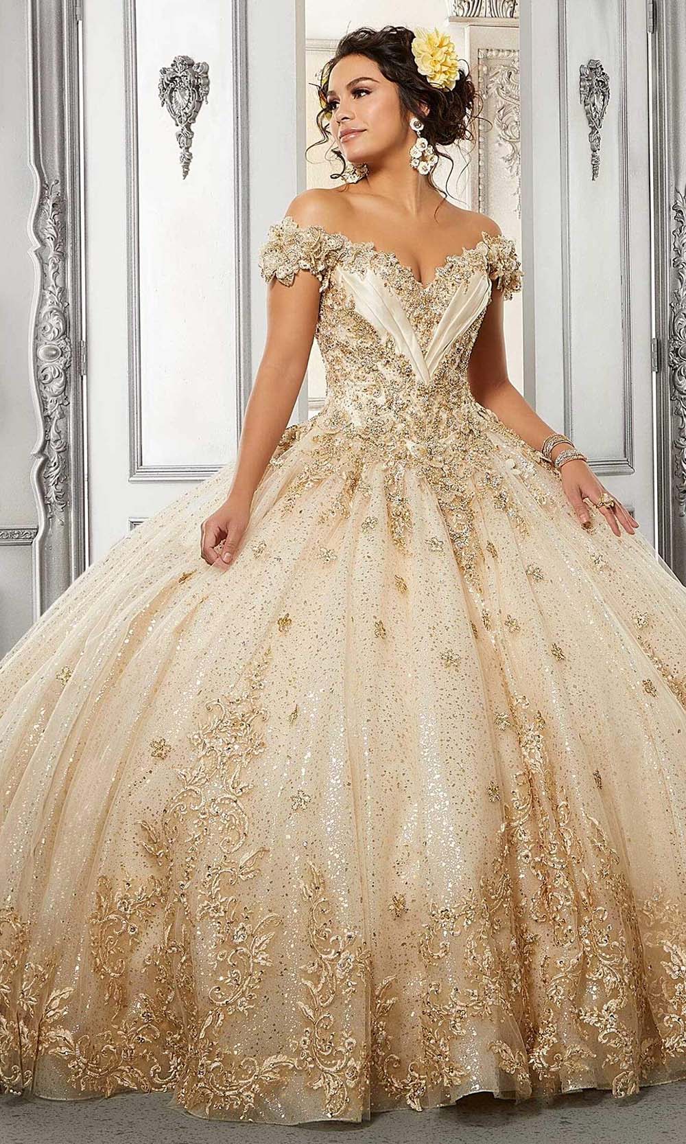 Vizcaya by Mori Lee - 34054 Off Shoulder Embroidered Ball Gown
