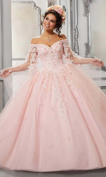Applique Lace-Up Open-Back Beaded Off the Shoulder Tulle Natural Waistline Floor Length Ball Gown Evening Dress