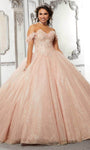 Sweetheart Basque Waistline Floral Print Tulle Open-Back Beaded Applique Lace-Up Embroidered Ball Gown Evening Dress