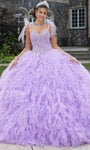 Sweetheart Tulle Basque Natural Waistline Sleeveless Beaded Lace-Up Floor Length Dress with a Court Train With Ruffles