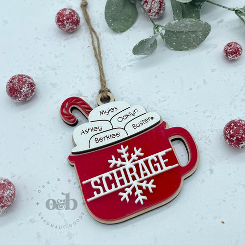 MTO / Hot Cocoa Personalized Ornaments