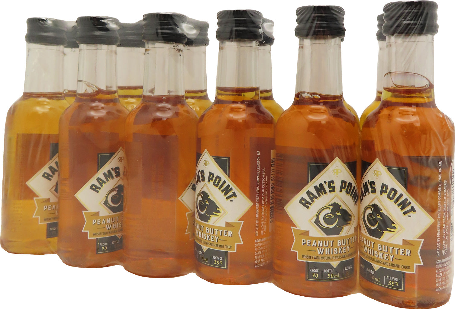 Ram's Point Peanut Butter Whiskey 50ml 12pk