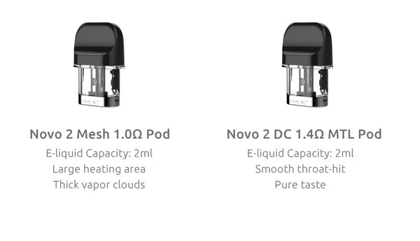 SMOK Novo 2 Refillable 2ML Replacement Pods - Pack Of 3