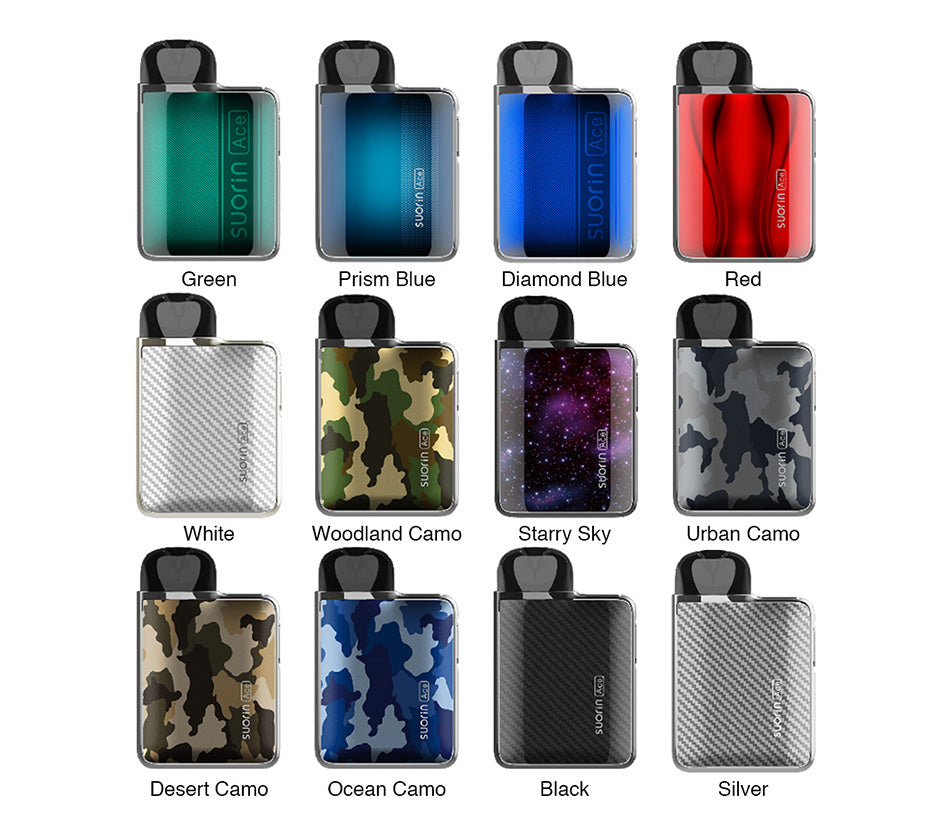 Suorin Ace 1000mAh Pod System Starter Kit With Refillable 2ML Cartridge Pod