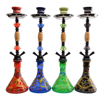 Wholesale Portable Glass Double Pipes Sheesha Hookah Glass Water Pipes Hand  Pipe Glass Cigarette Smoke Shisha Hookah Kits Set, All Puffs