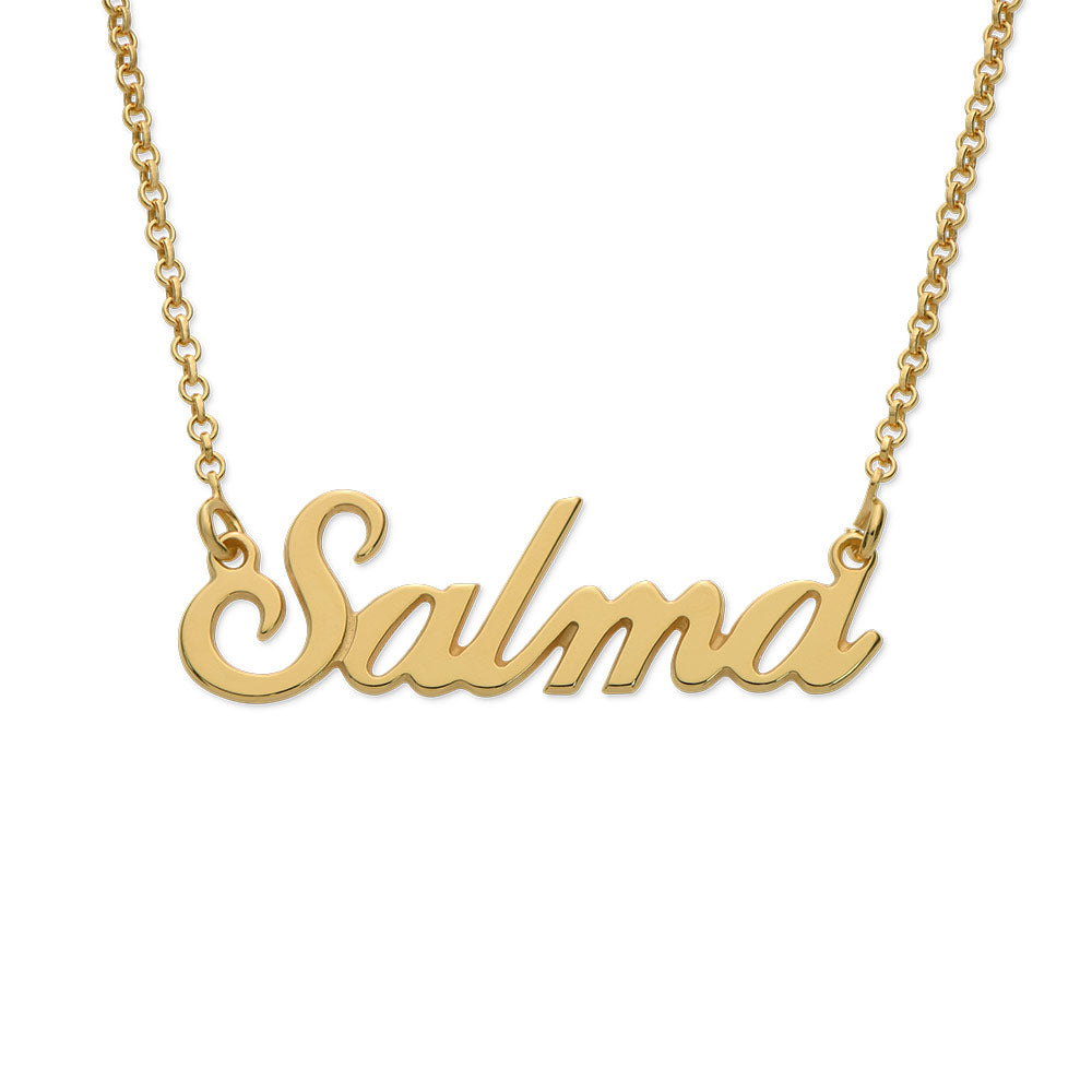 Classic necklace with custom name in 18k gold plated – LuluRama