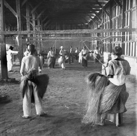 Hemp rope factory in 19th century Philippines