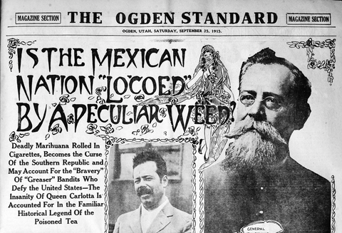 Anti-Mexican anti-cannabis propaganda in The Ogden Standard