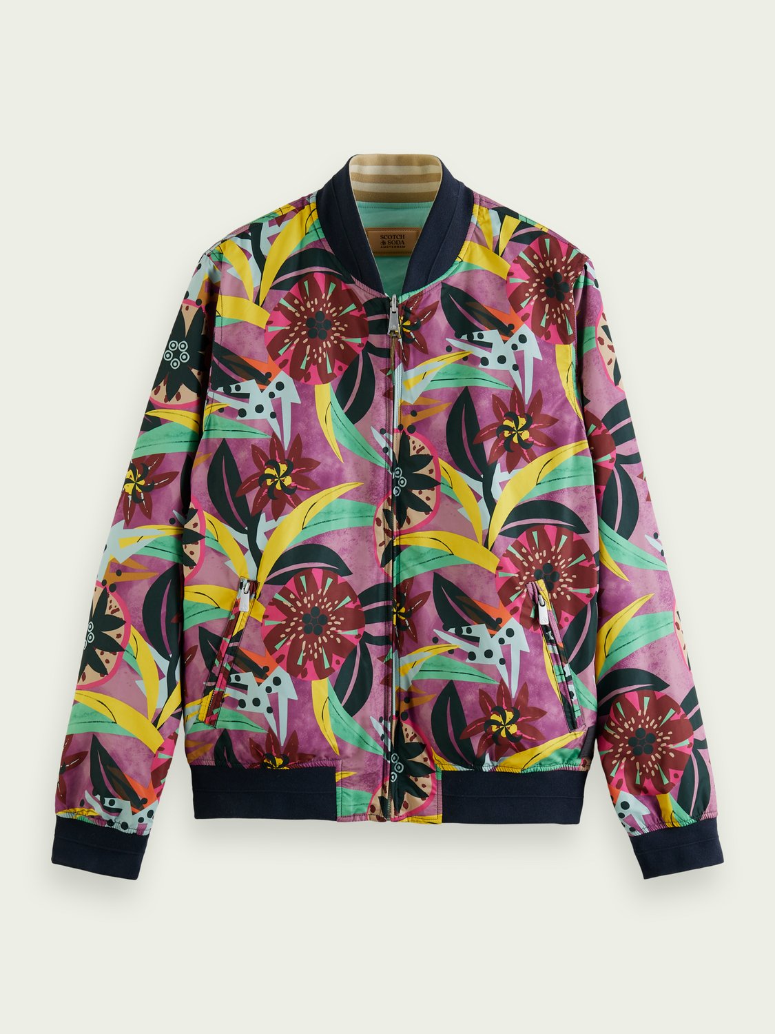 Scotch and Soda | Printed reversible bomber jacket in Combo A | Scotch ...