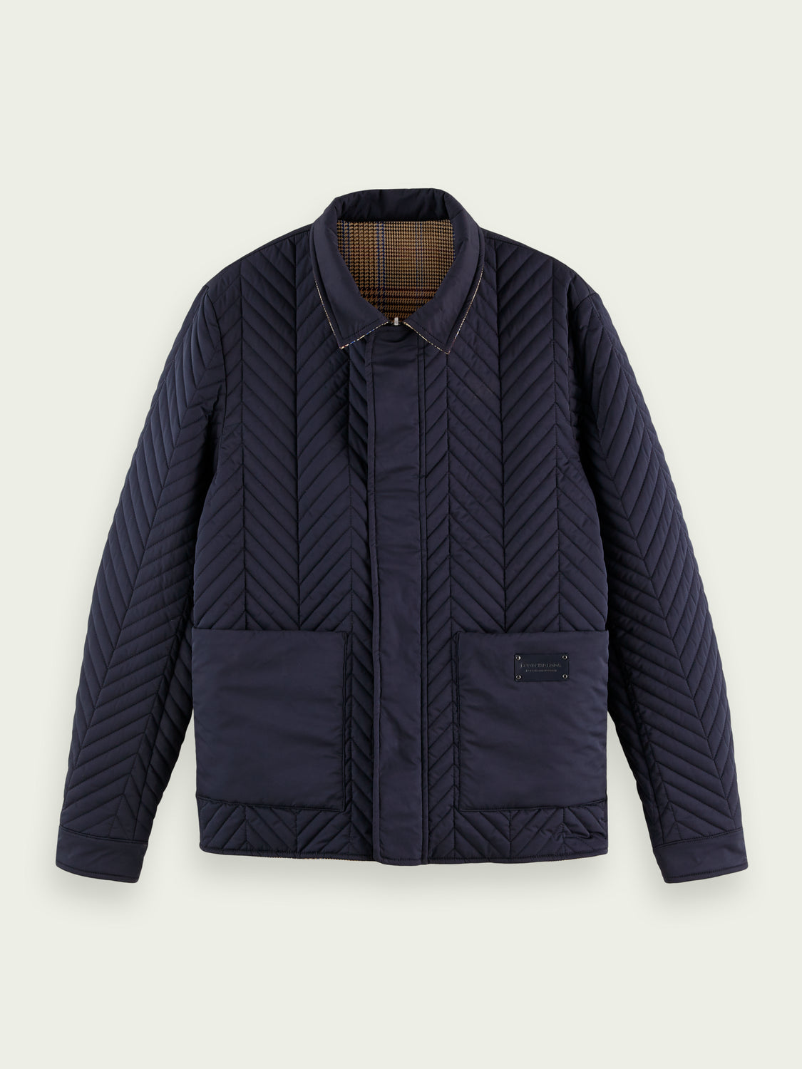 Scotch and Soda | Reversible short quilted jacket in Night | Scotch Select