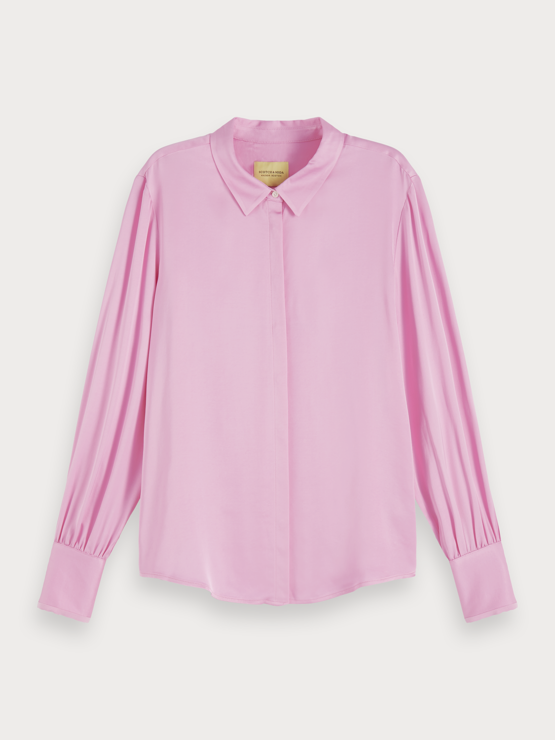 Scotch and Soda W | Viscose Satin Shirt in Pink Violet | Scotch Select