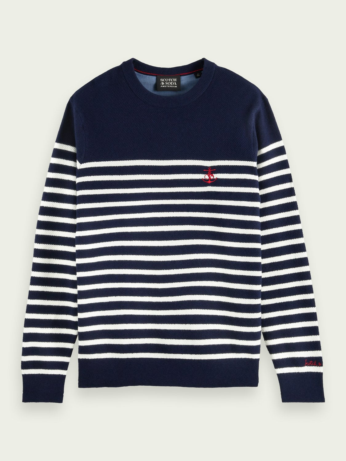 Scotch and Soda | Breton striped crewneck sweater in Combo A