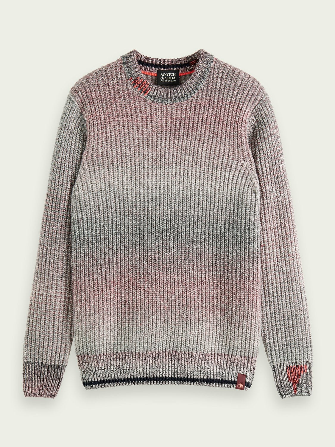 Ribbed Knit Crewneck Sweater