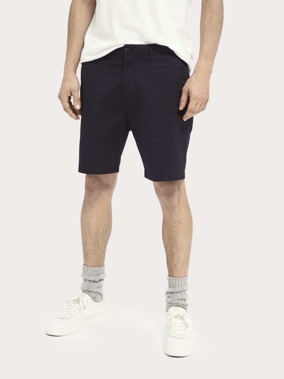 Scotch and Soda | Stuart classic Pima cotton-blend short in Night ...