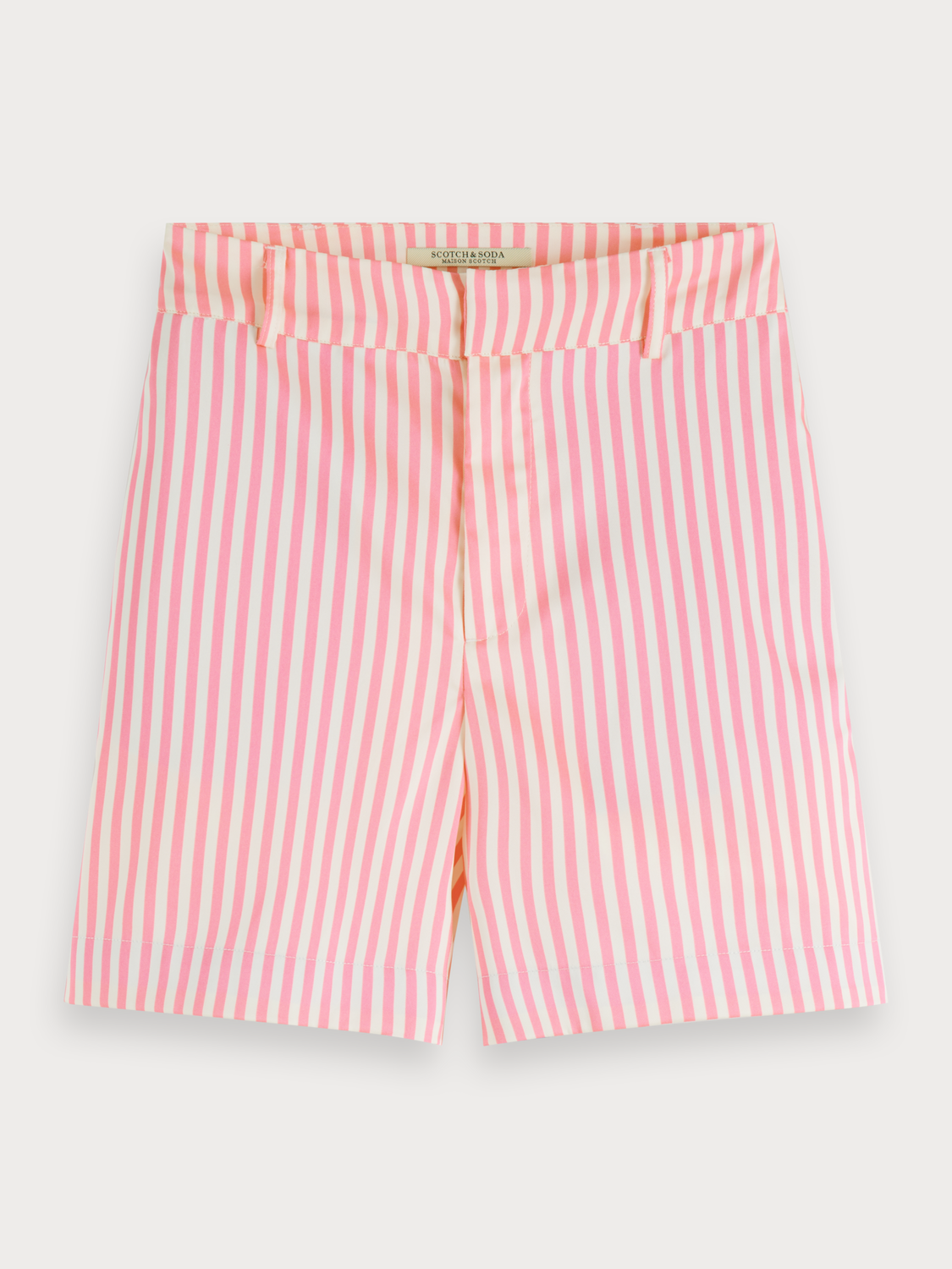 Scotch and Soda W | Pink Striped Shorts in Combo S | Scotch Select