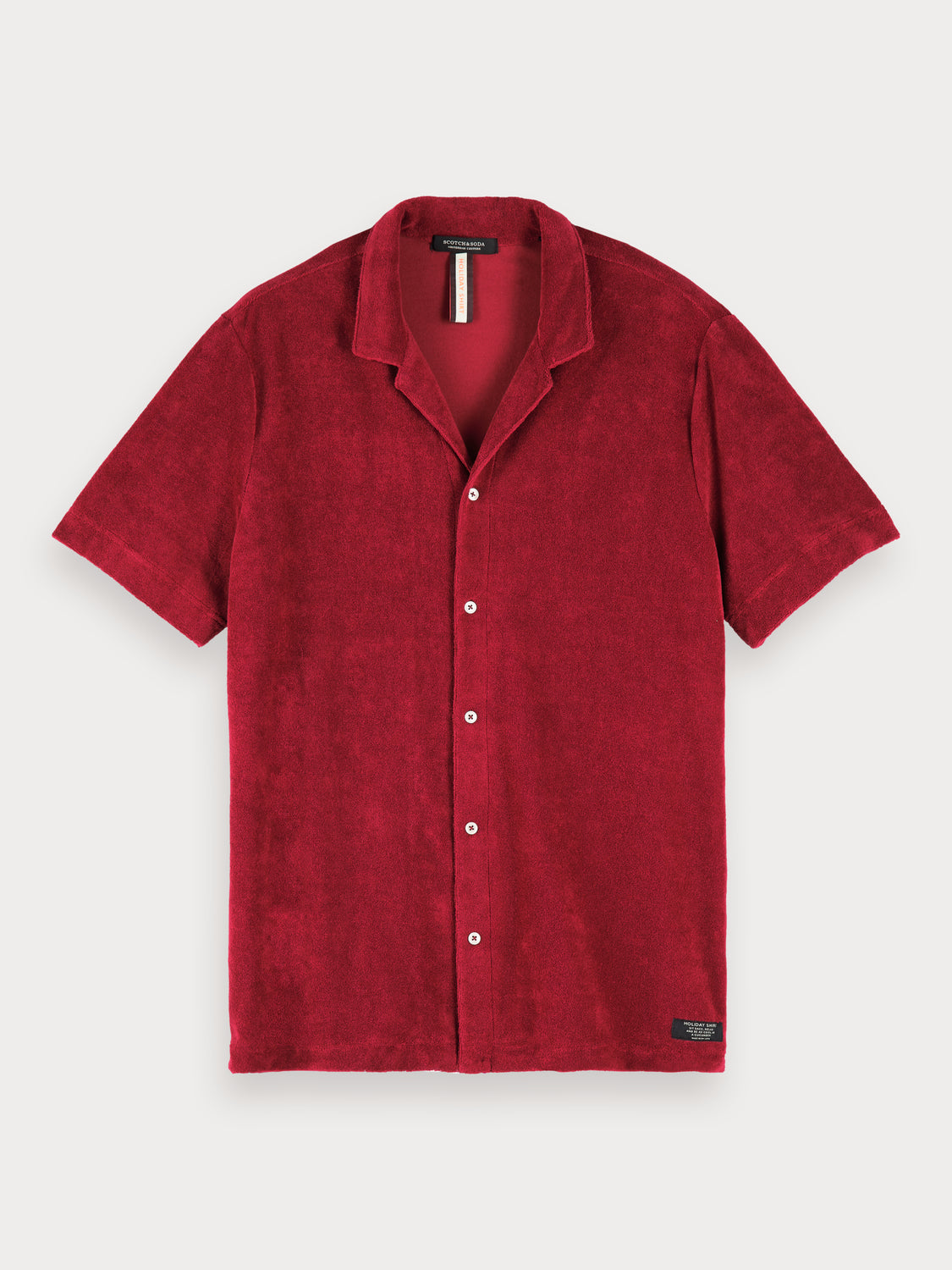 Scotch and Soda | Short Sleeved Towel Shirt in Red | Scotch Select