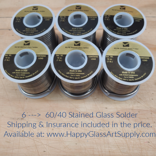 10 Pack of High Quality 60/40 Stained Glass Solder by Stellar