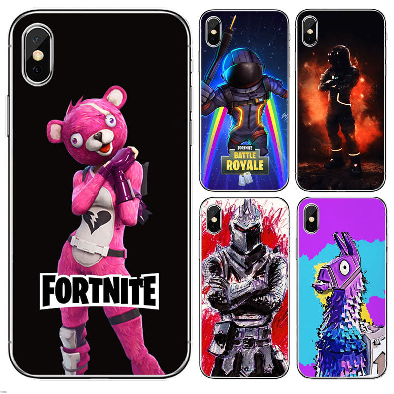 fortnite phone case for iphone x 7 8 plus hot games patterned soft tpu cover for huawei mate 10 lite case - fortnite huawei p10 lite