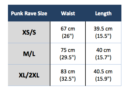 punk rave wq-351 size chart