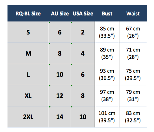 RQ-BL 21079 size chart