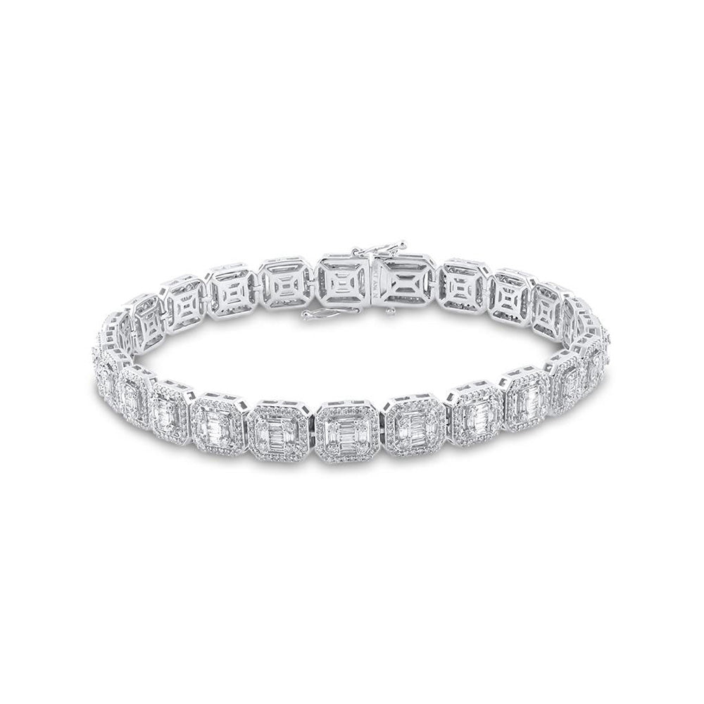 mens baguette diamond bracelet