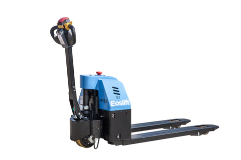 Light duty electric pallet jack for use in retail or manufacturing