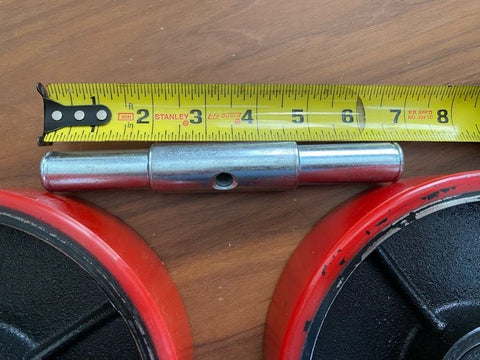 Dimensions of a replacement manual pallet jack steering wheel axle