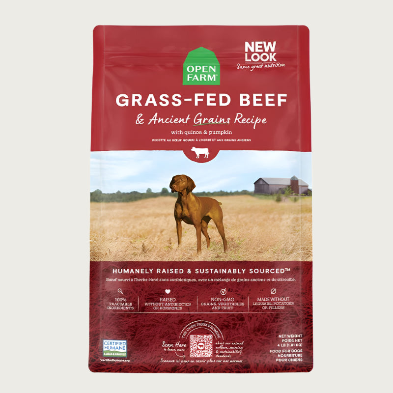 OPEN FARM Grass-Fed Beef & Ancient Grains Recipe for Dogs