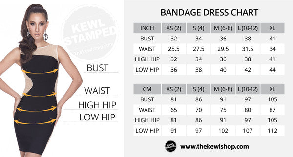 Herve Leger Bandage Dress Size Chart