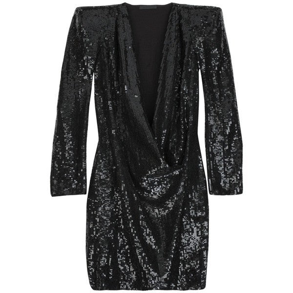 Black Long Sleeve Sequins Dress | The Kewl Shop