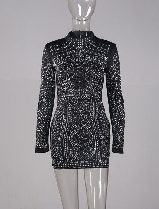 Rhinestone bodycon dress